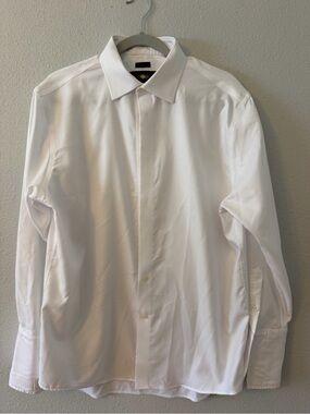 Joseph Abboud White Dress Shirt - Classic Spread Collar
